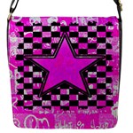 Pink Star Flap closure messenger bag (Small)