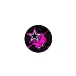 Pink Star Design 1  Mini Button