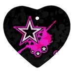 Pink Star Design Ornament (Heart)