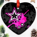 Pink Star Design Ornament (Heart)