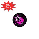 Pink Star Design 1  Mini Button (100 pack) 