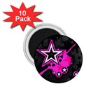 Pink Star Design 1.75  Magnet (10 pack) 