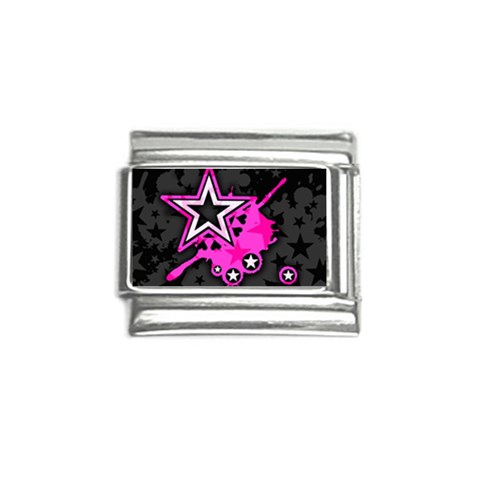 Pink Star Design Italian Charm (9mm) from ArtsNow.com Front