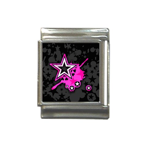 Pink Star Design Italian Charm (13mm) from ArtsNow.com Front