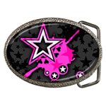 Pink Star Design Belt Buckle