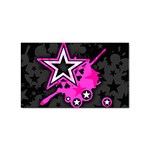 Pink Star Design Sticker (Rectangular)