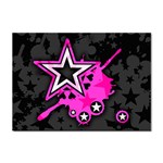 Pink Star Design Sticker (A4)