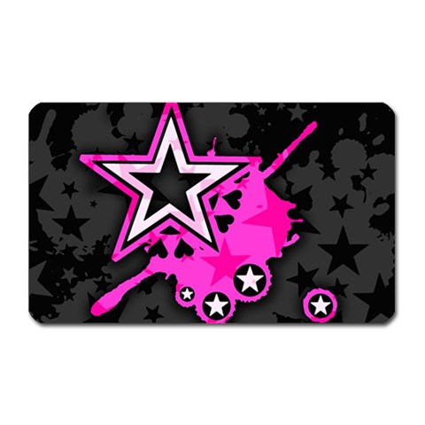 Pink Star Design Magnet (Rectangular) from ArtsNow.com Front