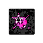 Pink Star Design Magnet (Square)