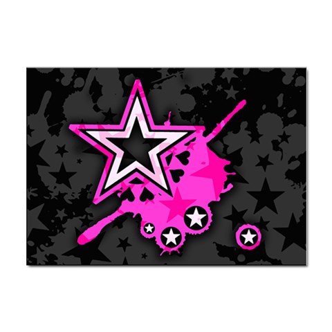 Pink Star Design Sticker A4 (100 pack) from ArtsNow.com Front