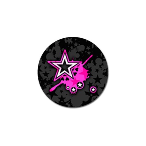 Pink Star Design Golf Ball Marker from ArtsNow.com Front