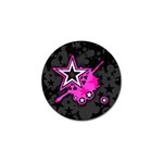 Pink Star Design Golf Ball Marker