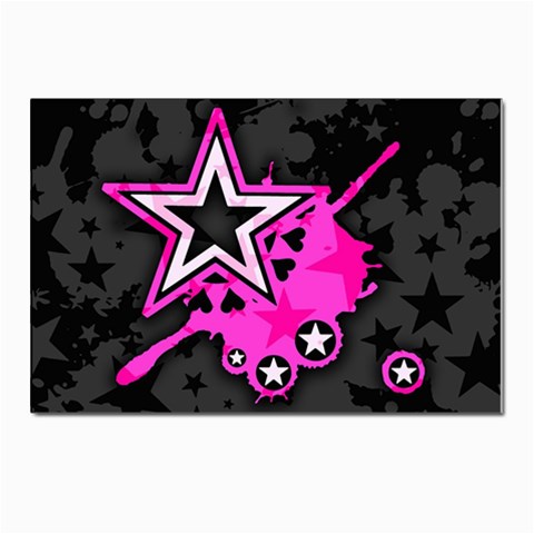 Pink Star Design Postcard 4 x 6  (Pkg of 10) from ArtsNow.com Front