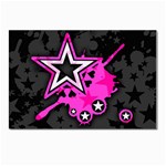 Pink Star Design Postcard 4 x 6  (Pkg of 10)