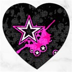 Pink Star Design Jigsaw Puzzle (Heart)