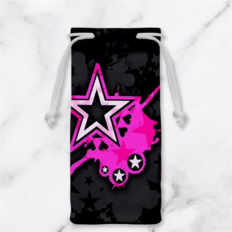 Pink Star Design Jewelry Bag from ArtsNow.com Front