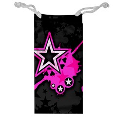 Pink Star Design Jewelry Bag from ArtsNow.com Front
