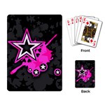 Pink Star Design Playing Cards Single Design