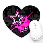 Pink Star Design Mousepad (Heart)