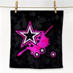 Pink Star Design Face Towel