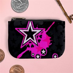 Pink Star Design Mini Coin Purse from ArtsNow.com Front