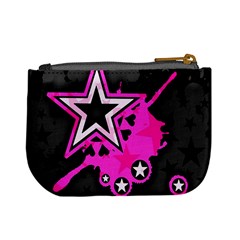 Pink Star Design Mini Coin Purse from ArtsNow.com Back