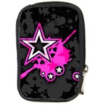 Pink Star Design Compact Camera Leather Case