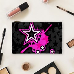 Pink Star Design Cosmetic Bag (Medium) from ArtsNow.com Front