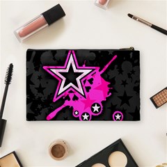 Pink Star Design Cosmetic Bag (Medium) from ArtsNow.com Back