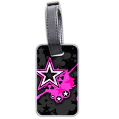 Pink Star Design Luggage Tag (two sides) from ArtsNow.com Front