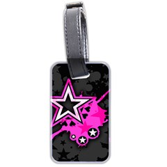 Pink Star Design Luggage Tag (two sides) from ArtsNow.com Back