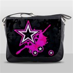 Pink Star Design Messenger Bag