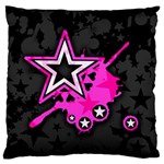 Pink Star Design Large Cushion Case (One Side)