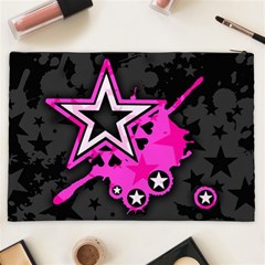 Pink Star Design Cosmetic Bag (XXL) from ArtsNow.com Back