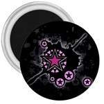 Pink Star Explosion 3  Magnet