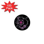 Pink Star Explosion 1  Mini Button (100 pack) 