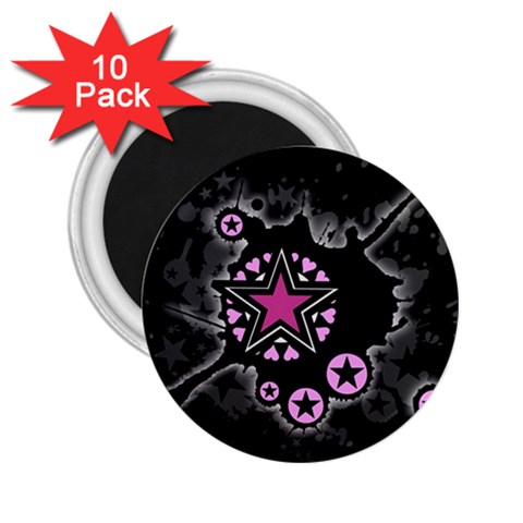 Pink Star Explosion 2.25  Magnet (10 pack) from ArtsNow.com Front
