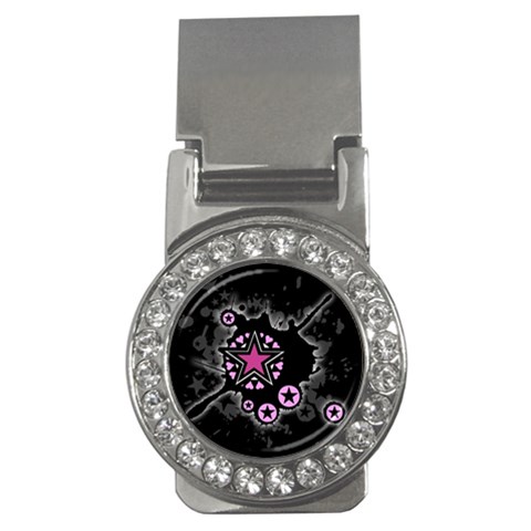 Pink Star Explosion Money Clip (CZ) from ArtsNow.com Front