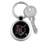 Pink Star Explosion Key Chain (Round)