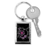 Pink Star Explosion Key Chain (Rectangle)