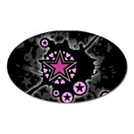 Pink Star Explosion Magnet (Oval)