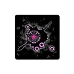 Pink Star Explosion Magnet (Square)