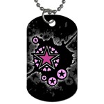 Pink Star Explosion Dog Tag (One Side)