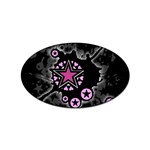 Pink Star Explosion Sticker Oval (100 pack)