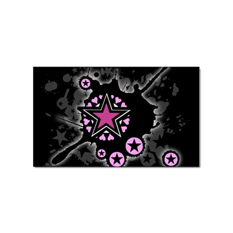 Pink Star Explosion Sticker Rectangular (10 pack) from ArtsNow.com Front