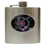 Pink Star Explosion Hip Flask (6 oz)