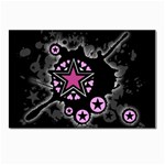 Pink Star Explosion Postcards 5  x 7  (Pkg of 10)