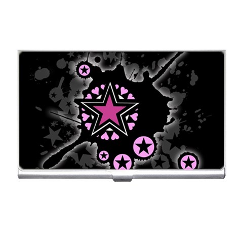 Pink Star Explosion Business Card Holder from ArtsNow.com Front
