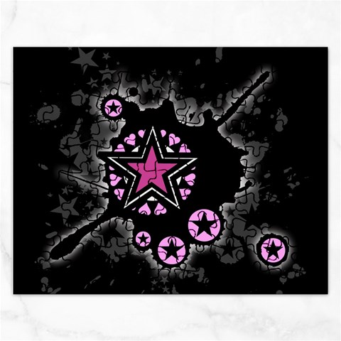 Pink Star Explosion Jigsaw Puzzle (Rectangular) from ArtsNow.com Front