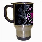 Pink Star Explosion Travel Mug (White)